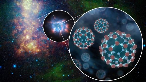 Астрономы обнаружили ионизированные “бакиболлы” в межзвёздной среде