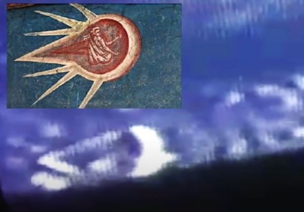 НЛО, похожий на объект из библейской картины, пролетел под МКС