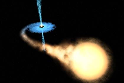 Обнаружена столкнувшаяся со звездой черная дыра